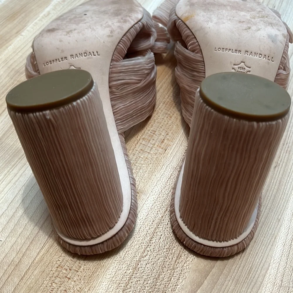 Loeffler Randall Penny Pleated Bow Heels Size 7.5